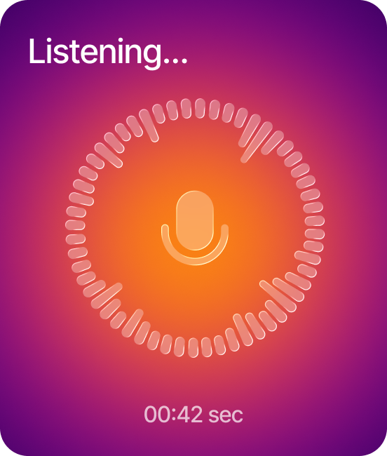 Listening widget