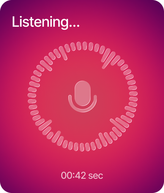 Listening widget