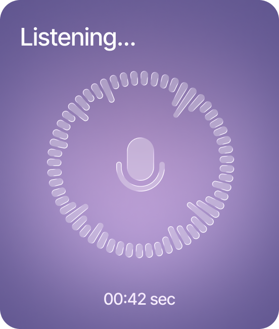 Listening widget